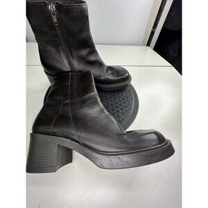 Vintage Y2K St John’s Bay Square Toe Chunky Heel Boots Sz 8.5 Brown